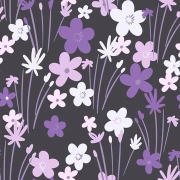 Seamless floral pattern based on traditional folk art ornaments. Colorful Illustrazione stock