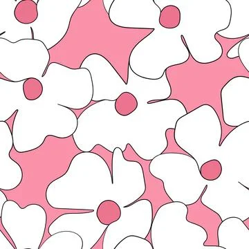 Seamless floral pattern based on traditional folk art ornaments. Colorful Stock Illustration