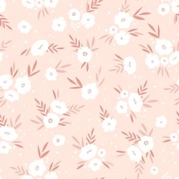 Seamless floral pattern based on traditional folk art ornaments. Colorful イラスト素材