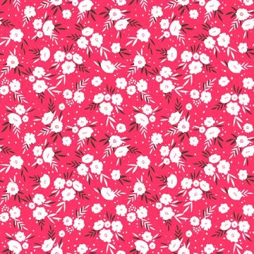 Seamless floral pattern based on traditional folk art ornaments. Colorful Stock Illustration