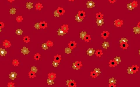 Seamless floral pattern based on traditional folk art ornaments. Colorful Stock Illustration