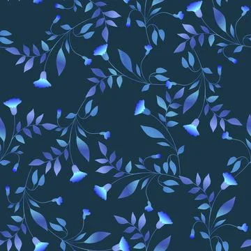 Seamless floral pattern based on traditional folk art ornaments. Colorful Stock Illustration