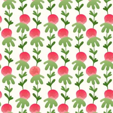 Seamless floral pattern based on traditional folk art ornaments. Colorful Stock Illustration