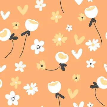 Seamless floral pattern based on traditional folk art ornaments. Colorful イラスト素材