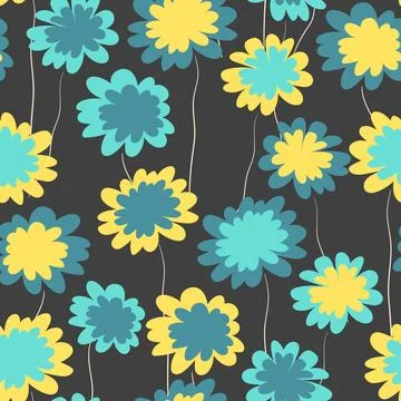 Seamless floral pattern based on traditional folk art ornaments. Colorful イラスト素材