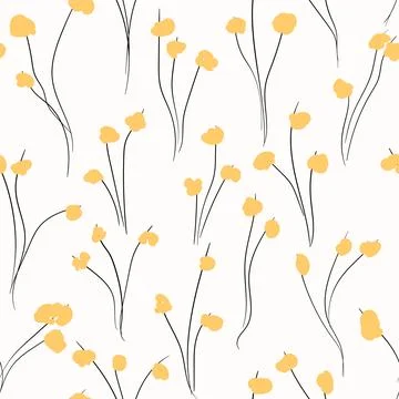 Seamless floral pattern based on traditional folk art ornaments. Colorful small Stock Illustration
