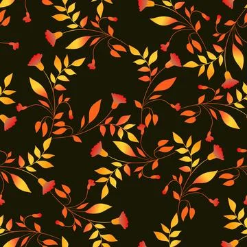 Seamless floral pattern based on traditional folk art ornaments. Colorful イラスト素材