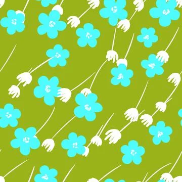 Seamless floral pattern based on traditional folk art ornaments. Colorful Illustrazione stock