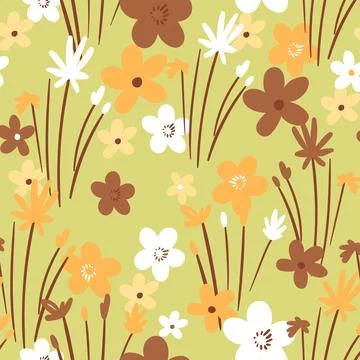 Seamless floral pattern based on traditional folk art ornaments. Colorful Illustrazione stock