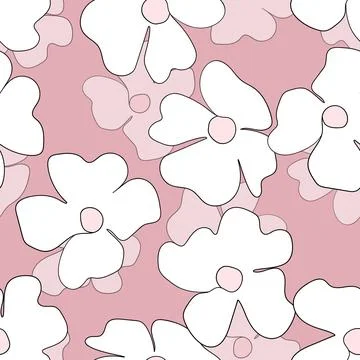 Seamless floral pattern based on traditional folk art ornaments. Colorful Stock Illustration