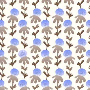 Seamless floral pattern based on traditional folk art ornaments. Colorful Illustrazione stock