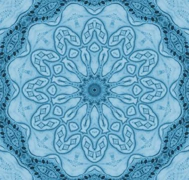 Seamless floral pattern blue Stock Illustration