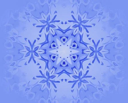 Seamless floral pattern blue Stock Illustration