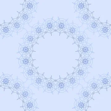 Seamless floral pattern blue Stock Illustration