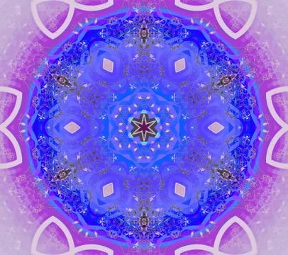 Seamless floral pattern blue violet Stock Illustration