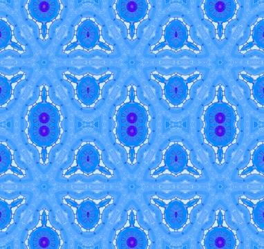 Seamless floral pattern blue white Stock Illustration