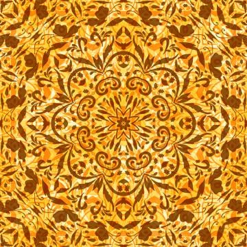 Seamless Floral Pattern with Butterflies Stock Illustration