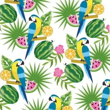 Seamless floral pattern cartoon Illustrazione stock
