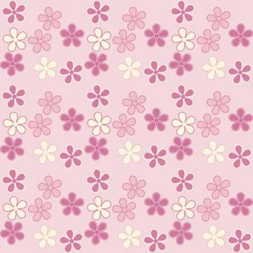 Seamless floral pattern.  Cherry blossoms. Blooming cherry. Illustrazione stock