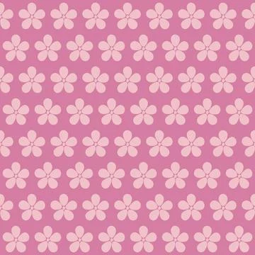Seamless floral pattern.  Cherry blossoms. Blooming cherry. Stock Illustration