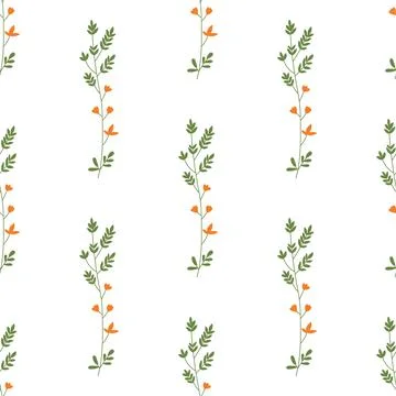 Seamless floral pattern. Colorful background in trendy minimalist style with  Stock Illustration