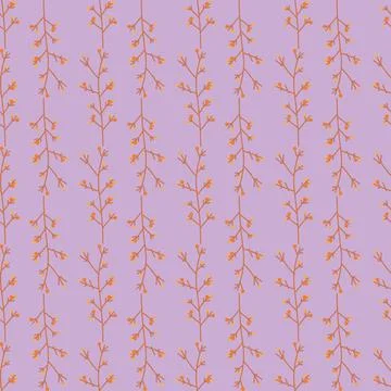 Seamless floral pattern. Colorful background in trendy minimalist style with  Stock Illustration