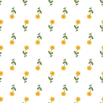 Seamless floral pattern. Colorful background in trendy minimalist style with  Stock Illustration