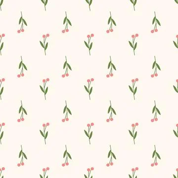 Seamless floral pattern. Colorful background in trendy minimalist style with  Stock Illustration