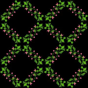 Seamless floral pattern. Colorful background in trendy minimalist style with  Stock Illustration