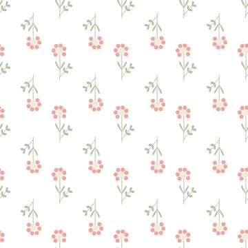 Seamless floral pattern. Colorful background in minimalist style with gentle  Stock Illustration