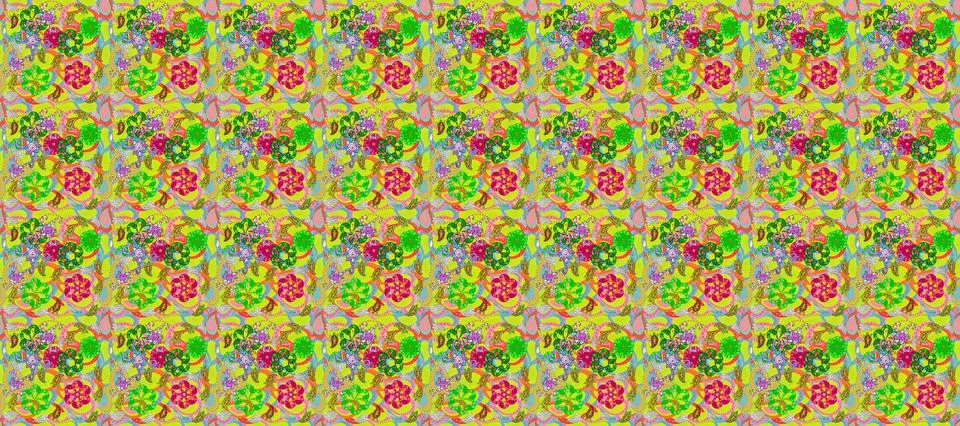 Seamless Floral Pattern in. Colour Spring Theme seamless pattern Background. Fla Stock Illustration