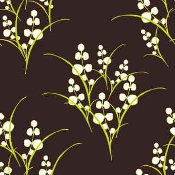 Seamless floral pattern created from doodles drawn with markers. For textiles Stock Illustration
