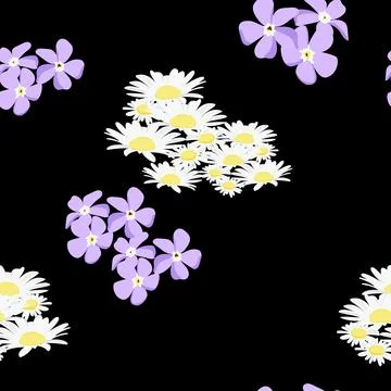 Seamless floral pattern. Daisy. Stock Illustration