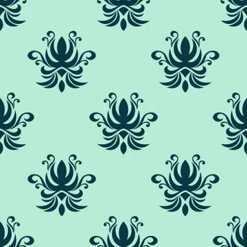 Seamless floral pattern in damask style Stock Illustration