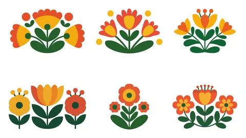 Seamless floral pattern design element. Vector illustration. Stock Illustration