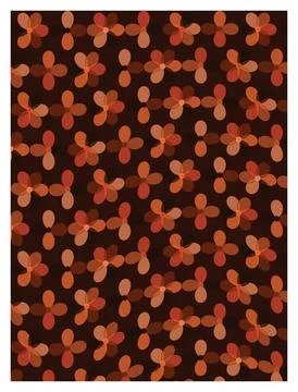 Seamless floral pattern design with overlapping brown and copper petal elem.. Stock Illustration