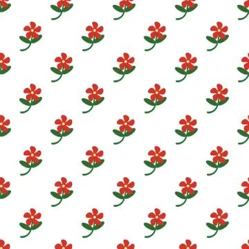Seamless floral pattern design in white background. 스톡 일러스트