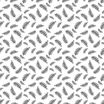 Seamless floral pattern element vector shape doodle plant abstract texture .. Illustrazione stock