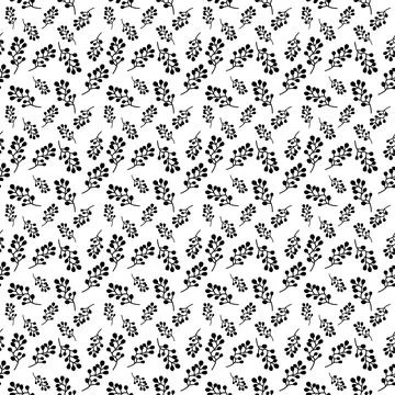 Seamless floral pattern element vector shape doodle plant abstract texture .. Stock Illustration