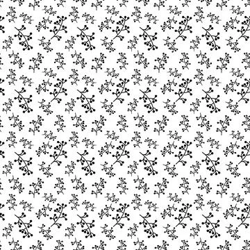 Seamless floral pattern element vector shape doodle plant abstract texture .. Illustrazione stock