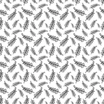 Seamless floral pattern element vector shape doodle plant abstract texture .. 스톡 일러스트