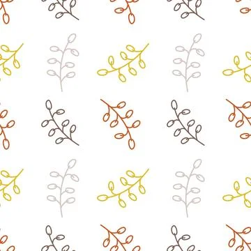 Seamless floral pattern element vector shape doodle plant abstract texture .. Illustrazione stock