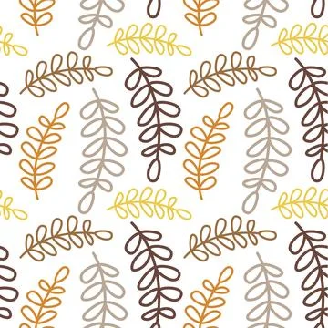 Seamless floral pattern element vector shape doodle plant abstract texture .. 스톡 일러스트