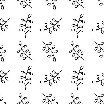 Seamless floral pattern element vector shape doodle plant abstract texture .. Stock Illustration