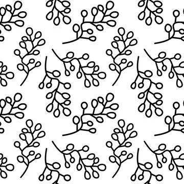 Seamless floral pattern element vector shape doodle plant abstract texture .. 스톡 일러스트