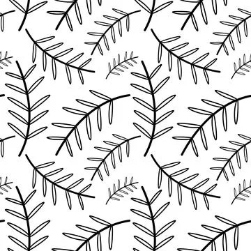 Seamless floral pattern element vector shape doodle plant abstract texture .. Stock Illustration