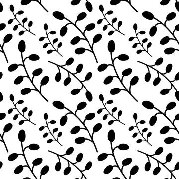 Seamless floral pattern element vector shape doodle plant abstract texture .. 스톡 일러스트