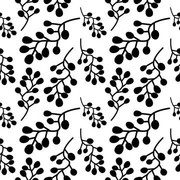 Seamless floral pattern element vector shape doodle plant abstract texture .. Illustrazione stock