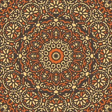 Seamless floral pattern. Ethnic Style Colorful ornamental decoration for diff Stock Illustration