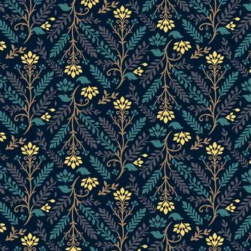 Seamless floral pattern for fabric digital print wallpaper and textile design Stock Illustration
